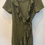 Forever 21 Green Polka Dot Wrap Dress Photo 0
