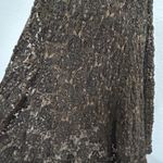 Free People NEW Laney Crop Long Sleeve Brown Black Lace Midi Skirt Set XS Dainty Photo 8