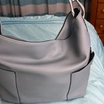 Pebbled Leather Soft Blue Gray bag. Luxury bag Photo 2