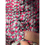 Walter Shirt Size 4 Pink Black Gray Silk Short Sleeve Pleated Corpcore Classic‎ Photo 9