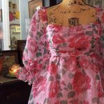 Thirty/Thirty Pink Rosen Print Babydoll Mini Dress Size M Photo 2