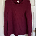 J.Crew  burgundy classic crewneck sweater size small Photo 0