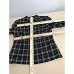 Sevion Women Suit Jacket 8 Buttons Short Sleeve Plaid Office Siren Dark Academia Photo 5