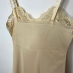 Vintage Cream Beige Lace Trim Full Slip 60s 70s Sz 34 Medium Photo 2