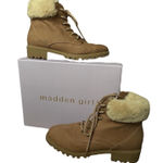 Madden Girl NWT Faux Fur Combat Boots – Size 10 Photo 0