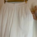 THE ODELLS Anthropologie NEW Candice Gauze Wide Leg Cropped Pants White Medium Photo 8