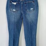 Sam Edelman New Ripped High Rise Stiletto Straight Crop Jeans Quartzite Photo 5