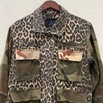 ALL SAINTS Finch Camo Leopard Camouflage Green Jacket Size M Photo 5