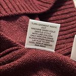 NY&C womens large drop shoulder drawstring hooded sweater dress with pockets NWT Red Photo 5