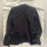 Black Blazer with Zipper Details Size 2 Photo 1