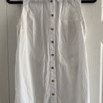Maeve ‎ Women's 2 Anthropologie White Maxi Long Line Tunic Top Button Clean Girl Photo 0