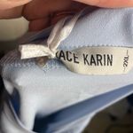 Grace Karin NWT Womens Light Blue Tie Front Bell Sleeve Peplum Top Size 2XL Photo 6