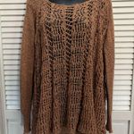Simply Noelle Rust Open Knit Sweater Boat Neck Long Sleeve Size S/M (8-10) Photo 0
