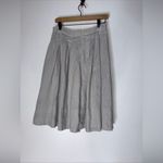 Talbots ‎ Gray Linen Midi Pleated Skirt Size 2 Photo 1