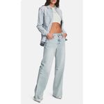 SER.O.YA Margot Mid Rise Slouchy Boyfriend Jeans Coastline Terry NWT Sz 28 Blue Photo 1