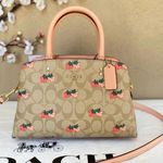Coach NWT  Mini Lillie Carryall In Signature Canvas With Strawberry Print cB598 Photo 0