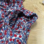 BODEN NWT Ruffle Paisley Jersey Midi Dress D0283 Size 4L Pockets Stretchy Waist Blue Photo 3