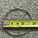 Women’s vintage dainty‎ silver tone bangle bracelet one size measurements shown Photo 4