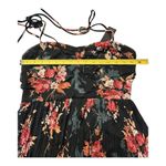 Lulus | Tier to Stay Black Floral Print Tiered Tie-Strap Midi Dress size M New Photo 4