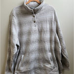 Natural Reflections  Cozy Beige Brown Cream Fleece Pullover Top Sweater XXL Photo 0