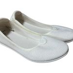 Merinos Women's White Knit Ballet Flats Size US 9 Comfort Minimalist Classic Photo 2