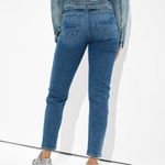 American Eagle Tapered Leg High Rise Stretch Mom Jeans Blue 2 Short Photo 3