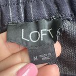 Loft Blue and White Striped Drawstring Pants Size Medium Photo 2