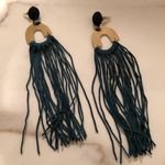 Urban Outfitters Green Long Tassel Earrings Photo 1