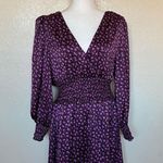 Leyden Magenta Mini Roses Smocked Dress L NWT Size L Photo 3