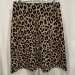 Ann Taylor Adorable leopard print sweater skirt A-line elastic waist wool blend Photo 0