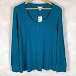 Charter Club Long Sleeve Ribbed Henley Pajama Top NWT XL Photo 0