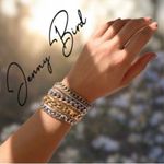 Jenny Bird Austin Cuff Solid Chain Bracelet Jewelry Fine Art Silver Gold Tones Authentic Designer Name Brand Vintage Style unisex Photo 3