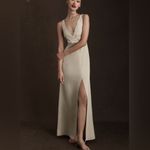 BHLDN Anthropologie  Women’s Piper Maxi Dress in Champagne Cream Off White Sz 14 Photo 11