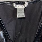 Bozzolo black vegan leather scoop neck bodysuit Photo 2