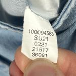 Bar III Blue Denim Wrap Top Puff Short Sleeve Tie Cropped XSmallBoho Cottage Photo 8