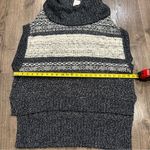 BCBGMAXAZRIA Womens Sweater M/L Blue Wool Elinor Knit Cowl Neck Fair isle Hi-Low Photo 4