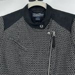 Lucky Brand Black Tweed Moto Jacket Cropped Zip Up Zip Pockets Lined Size S Photo 1