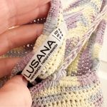 Lusana Keira Crochet Knitted Dress Sorbet Pastel Purple Blue Resort Beach Small Photo 10