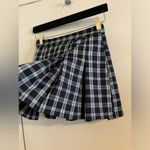Divided H&M Skirt Black Plaid Mini Tartan Academia Pleated Skater Retro Size 0 Photo 9