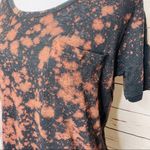 Handmade Black Bleach Splatter Tie Dye Short Sleeve T-Shirt Size Small Photo 5