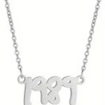 1989 Album Music Necklace. New Silver Photo 2