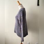 Seven7  Knit Sweater Gray Chenille Popcorn Confetti Soft Pullover size S Photo 7