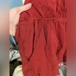 Lulus  Tidewater Rust Red Embroidered Romper Photo 3