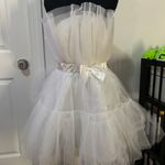 White Tool Dress Size L Photo 2