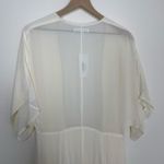 Reformation  Winslow Dress White Ivory Maxi Wrap Kimono Wedding Womens New Large Photo 8