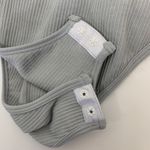 Womens Gray Bodysuit‎ Small Stretch Snap Closure Minimalist Y2K Streetwear Photo 5