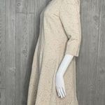 Tan floral just Taylor long cropped sleeve dress fit and flare event formal wedd Size 10 Photo 4