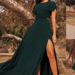 Lulus Garden Bliss Emerald Green Cutout Maxi Dress NWT | Medium Photo 0