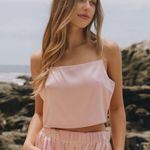 Daily Drills silky tie tank top size M/L Pink Size M Photo 0