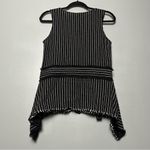 Derek Lam NWT  10 Crosby Waist Tie Peplum Tank Womens Size 6 Black White Textured Photo 4